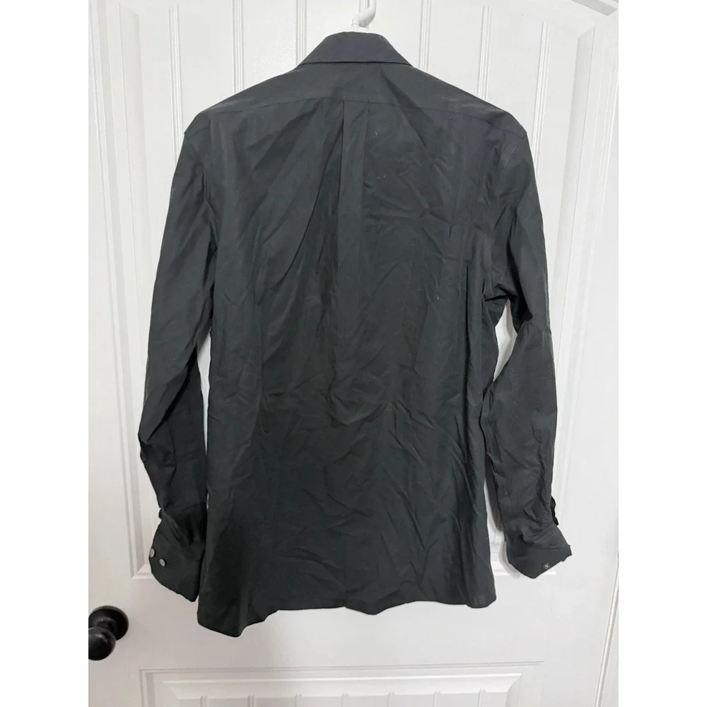 Banana Republic Shirt Mens M Non-Iron Classic Fit Black Button Down Long Sleeve